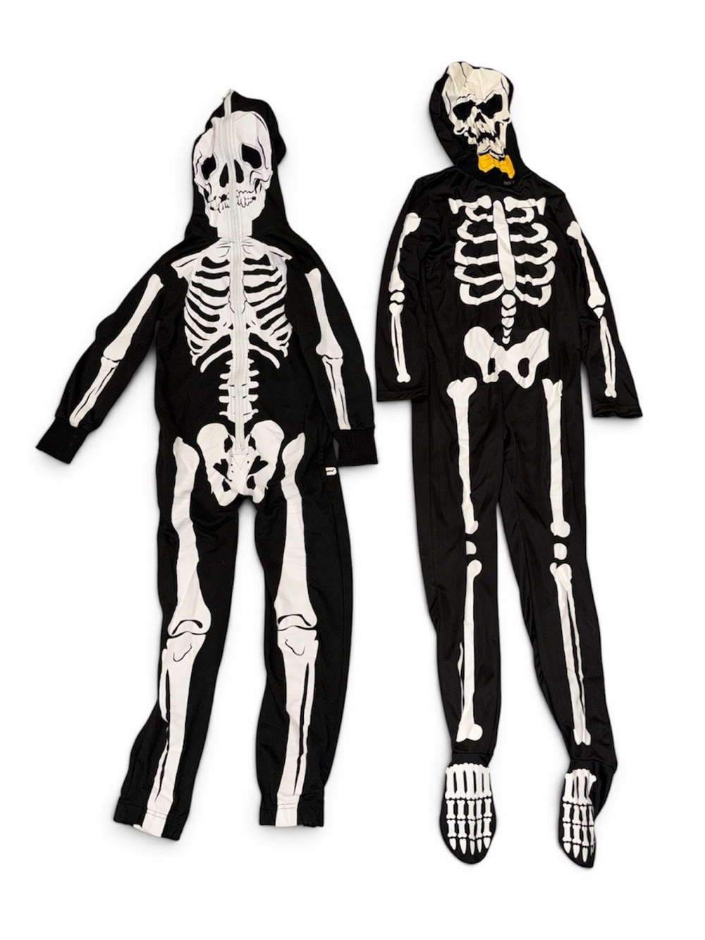 Tipsy Elves & Unbranded Size Youth M Black White Skeleton Costume Lot of 2